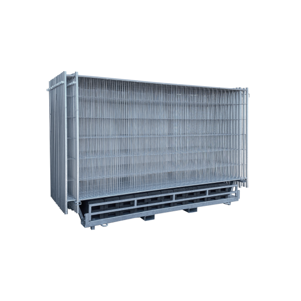 SET | with 30 construction fences and accessories | on Twinpallet | Mobile fence ,,Light